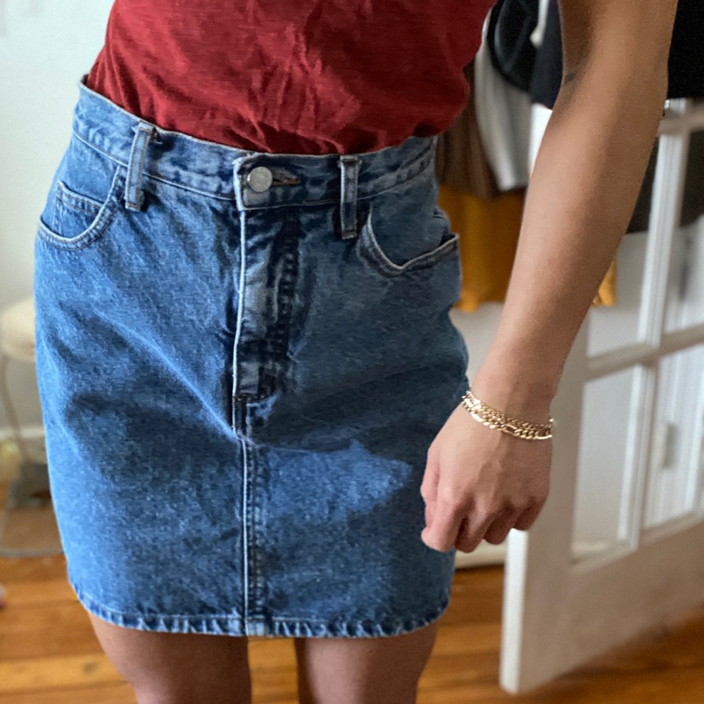 Vintage Guess Denim Jean Hi-Waisted Skirt 26W